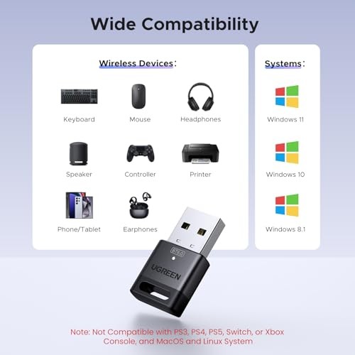 Adaptador USB Bluetooth 6.0 para computadora portátil - Ugreen