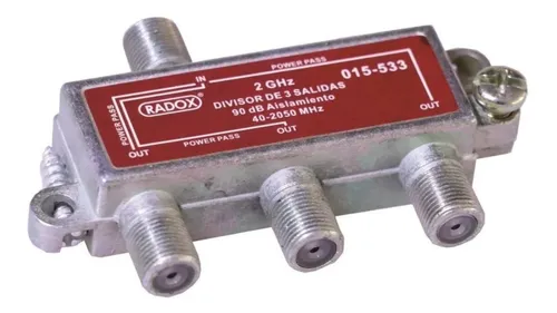 [015-533] Divisor 1 Entrada 3 Salidas 75 Ohms 2 Ghz