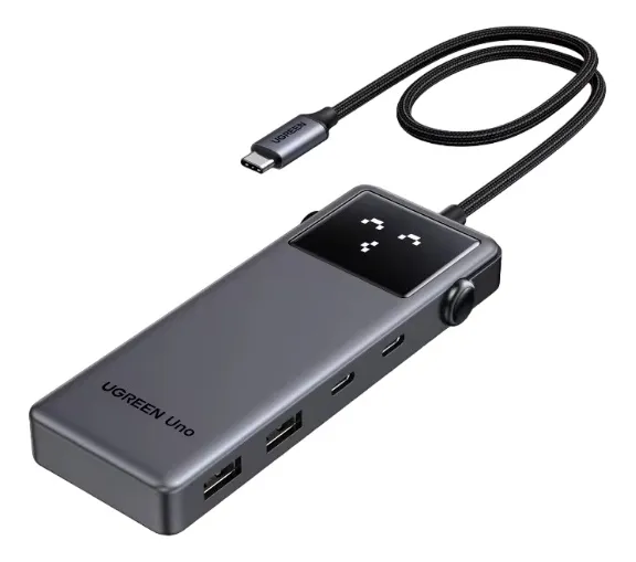 Hub 7 En 1 Ugreen Uno 3 Usb-a, 2 Usb-c, 1 Hdmi 4k/60hz Azul Oscuro